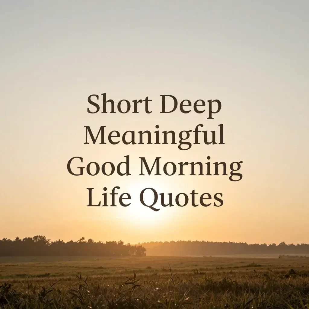 deep meaningful good morning life quotes