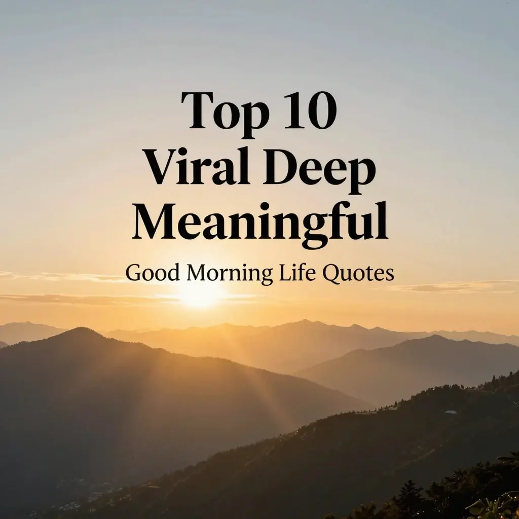 deep meaningful good morning life quotes